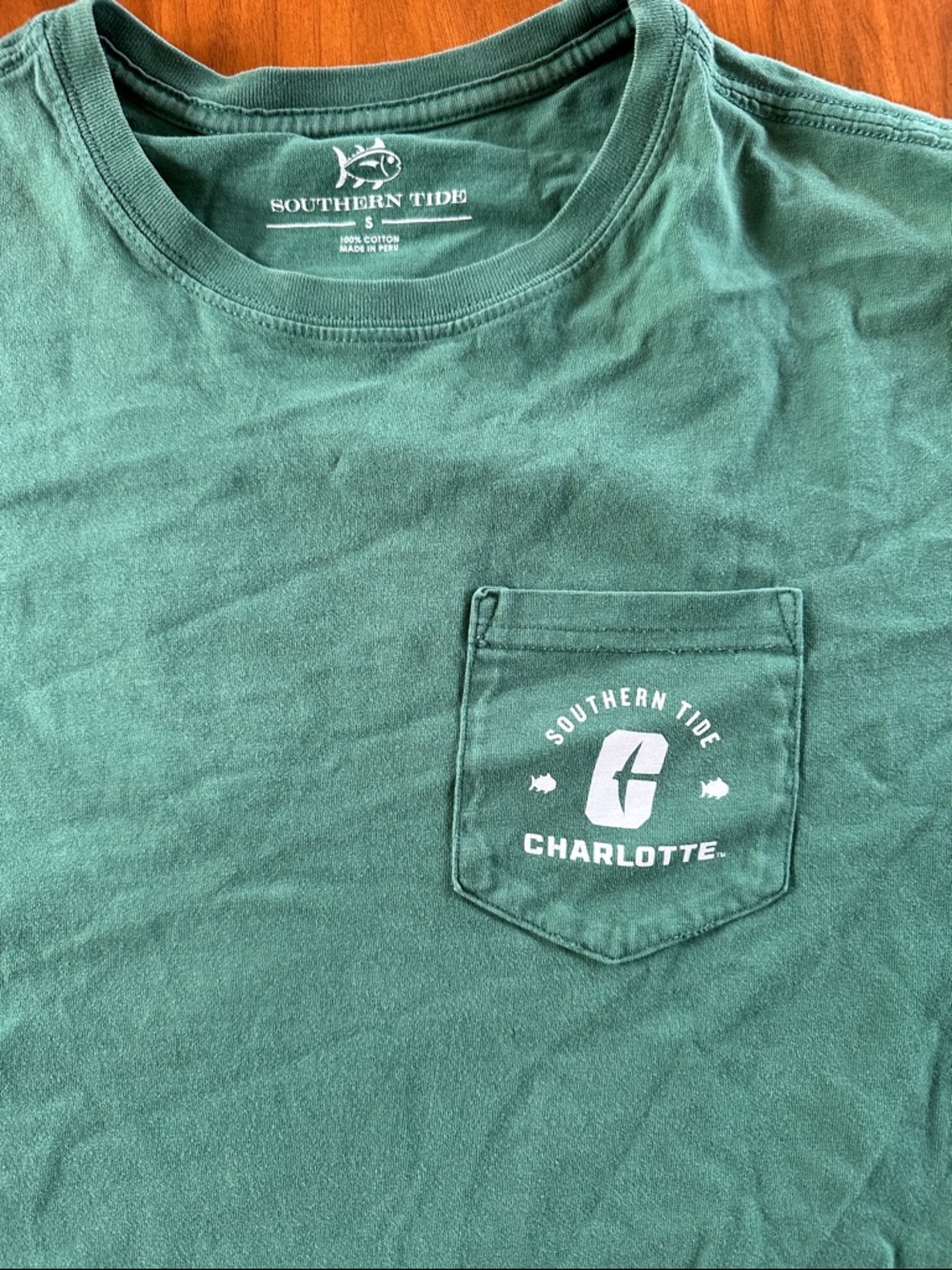 Southern Tide Men’s Teal Chest Pocket Tee Size Small